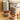 Set 4 caserole cu husa transport, 440 + 440 + 600 + 600 ml, interior otel inoxidabil 304, Potrivit pentru cuptorul cu microunde, Bej